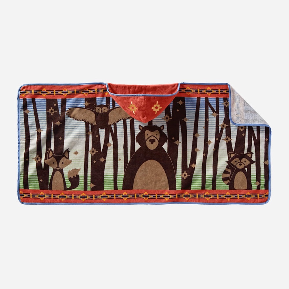 Pendleton Kids Woodland Neighbors Hooded Towel Set of 2